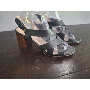 EUC Cole Haan Jamie Black Leather Dress Sandals/Sz. 8.5B